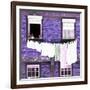 Welcome to Portugal Square Collection - Purple Brick Facade-Philippe Hugonnard-Framed Photographic Print