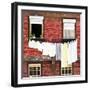 Welcome to Portugal Square Collection - Red Brick Facade-Philippe Hugonnard-Framed Photographic Print