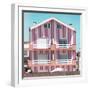 Welcome to Portugal Square Collection - Red Striped House II-Philippe Hugonnard-Framed Photographic Print