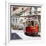 Welcome to Portugal Square Collection - Red Tram Old Town Lisbon-Philippe Hugonnard-Framed Premium Photographic Print