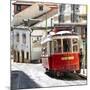 Welcome to Portugal Square Collection - Red Tram Old Town Lisbon-Philippe Hugonnard-Mounted Premium Photographic Print