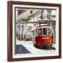 Welcome to Portugal Square Collection - Red Tram Old Town Lisbon-Philippe Hugonnard-Framed Premium Photographic Print