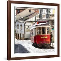 Welcome to Portugal Square Collection - Red Tram Old Town Lisbon-Philippe Hugonnard-Framed Photographic Print