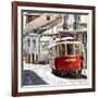 Welcome to Portugal Square Collection - Red Tram Old Town Lisbon-Philippe Hugonnard-Framed Photographic Print