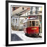 Welcome to Portugal Square Collection - Red Tram Old Town Lisbon-Philippe Hugonnard-Framed Photographic Print