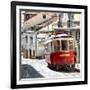 Welcome to Portugal Square Collection - Red Tram Old Town Lisbon-Philippe Hugonnard-Framed Photographic Print