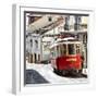 Welcome to Portugal Square Collection - Red Tram Old Town Lisbon-Philippe Hugonnard-Framed Photographic Print