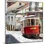 Welcome to Portugal Square Collection - Red Tram Old Town Lisbon-Philippe Hugonnard-Mounted Photographic Print