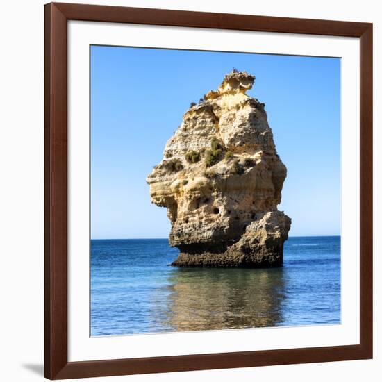 Welcome to Portugal Square Collection - Rocks at Praia da Marinha Beach-Philippe Hugonnard-Framed Photographic Print