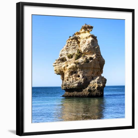 Welcome to Portugal Square Collection - Rocks at Praia da Marinha Beach-Philippe Hugonnard-Framed Photographic Print