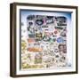 Welcome to Portugal Square Collection - Stickers Beach Art-Philippe Hugonnard-Framed Photographic Print