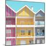 Welcome to Portugal Square Collection - Three Houses of Striped Colors IV-Philippe Hugonnard-Mounted Photographic Print