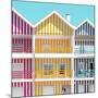 Welcome to Portugal Square Collection - Three Houses of Striped Colors IV-Philippe Hugonnard-Mounted Photographic Print