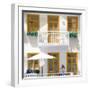 Welcome to Portugal Square Collection - White House and Dark Yellow Windows-Philippe Hugonnard-Framed Photographic Print