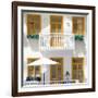 Welcome to Portugal Square Collection - White House and Dark Yellow Windows-Philippe Hugonnard-Framed Photographic Print