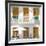 Welcome to Portugal Square Collection - White House and Dark Yellow Windows-Philippe Hugonnard-Framed Photographic Print