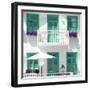 Welcome to Portugal Square Collection - White House and Green Windows-Philippe Hugonnard-Framed Photographic Print