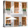 Welcome to Portugal Square Collection - White House and Orange Windows-Philippe Hugonnard-Stretched Canvas