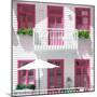 Welcome to Portugal Square Collection - White House and Pink Windows-Philippe Hugonnard-Mounted Photographic Print