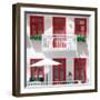 Welcome to Portugal Square Collection - White House and Red Windows-Philippe Hugonnard-Framed Photographic Print