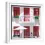 Welcome to Portugal Square Collection - White House and Red Windows-Philippe Hugonnard-Framed Photographic Print