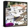 Welcome to Portugal Square Collection - White Houses Obidos-Philippe Hugonnard-Framed Stretched Canvas