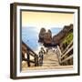 Welcome to Portugal Square Collection - Wooden Stairs to Praia do Camilo Beach at Sunset-Philippe Hugonnard-Framed Photographic Print