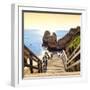 Welcome to Portugal Square Collection - Wooden Stairs to Praia do Camilo Beach at Sunset-Philippe Hugonnard-Framed Photographic Print