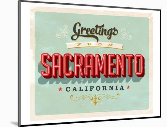 Welcome To Sacramento-null-Mounted Art Print