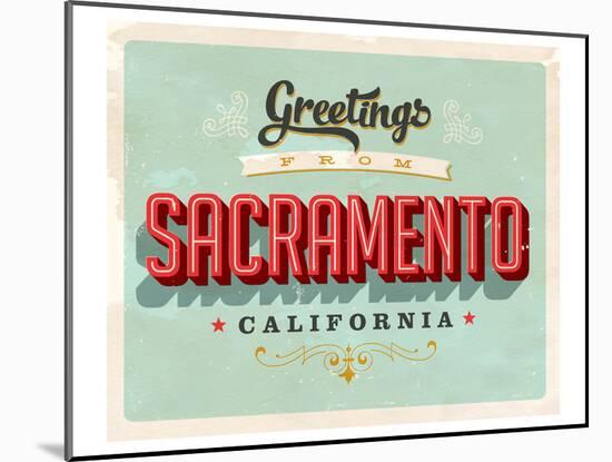 Welcome To Sacramento-null-Mounted Art Print