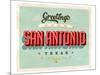 Welcome To San Antonio-null-Mounted Art Print