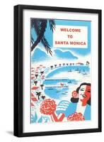 Welcome to Santa Monica-null-Framed Art Print