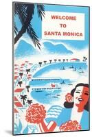 Welcome to Santa Monica-null-Mounted Art Print