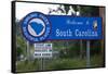 Welcome to South Carolina Sign-Paul Souders-Framed Stretched Canvas