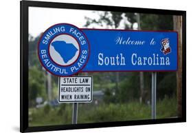 Welcome to South Carolina Sign-Paul Souders-Framed Photographic Print