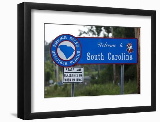 Welcome to South Carolina Sign-Paul Souders-Framed Photographic Print