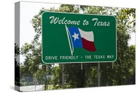 Welcome to Texas Sign-Paul Souders-Stretched Canvas