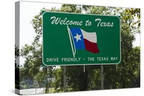 Welcome to Texas Sign-Paul Souders-Stretched Canvas