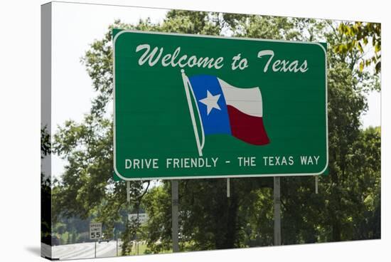 Welcome to Texas Sign-Paul Souders-Stretched Canvas