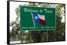 Welcome to Texas Sign-Paul Souders-Framed Stretched Canvas