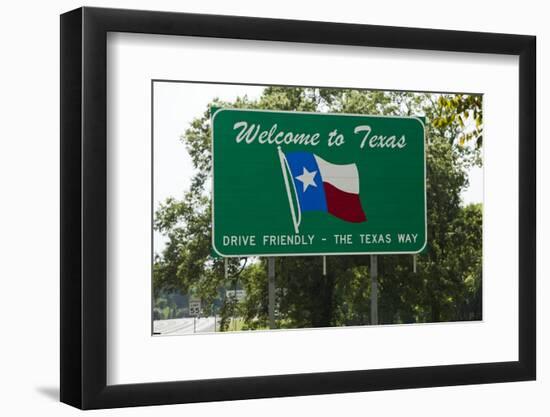 Welcome to Texas Sign-Paul Souders-Framed Premium Photographic Print