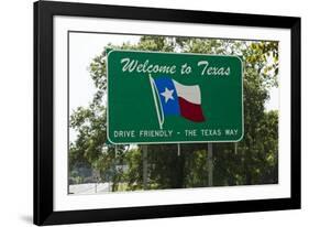 Welcome to Texas Sign-Paul Souders-Framed Photographic Print