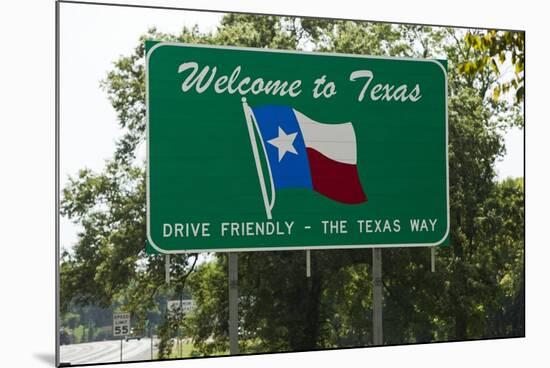 Welcome to Texas Sign-Paul Souders-Mounted Photographic Print