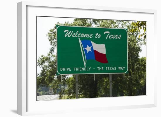 Welcome to Texas Sign-Paul Souders-Framed Photographic Print