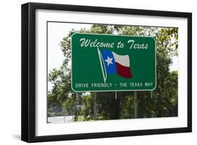 Welcome to Texas Sign-Paul Souders-Framed Photographic Print