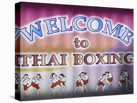 Welcome To Thai Boxing, Chiang Mai, Thailand-Adam Jones-Stretched Canvas