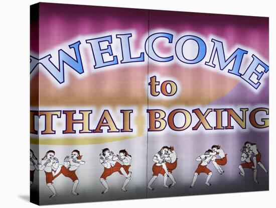 Welcome To Thai Boxing, Chiang Mai, Thailand-Adam Jones-Stretched Canvas