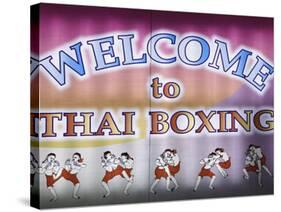 Welcome To Thai Boxing, Chiang Mai, Thailand-Adam Jones-Stretched Canvas