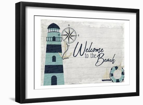 Welcome to the Beach-Kimberly Allen-Framed Art Print