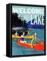 Welcome to the Lake 2-null-Framed Stretched Canvas